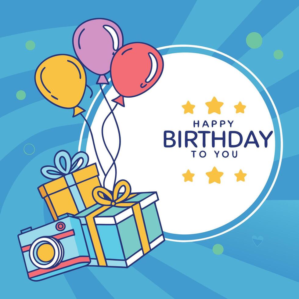 Happy birth day to you design vector