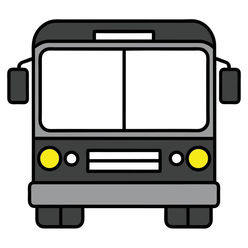 cartoon bus icon simple design vector