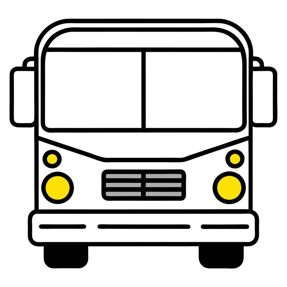 cartoon bus icon simple design illustration vector