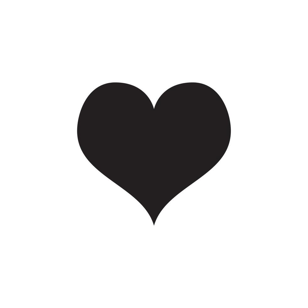 Heart icon black simple icon on white background vector
