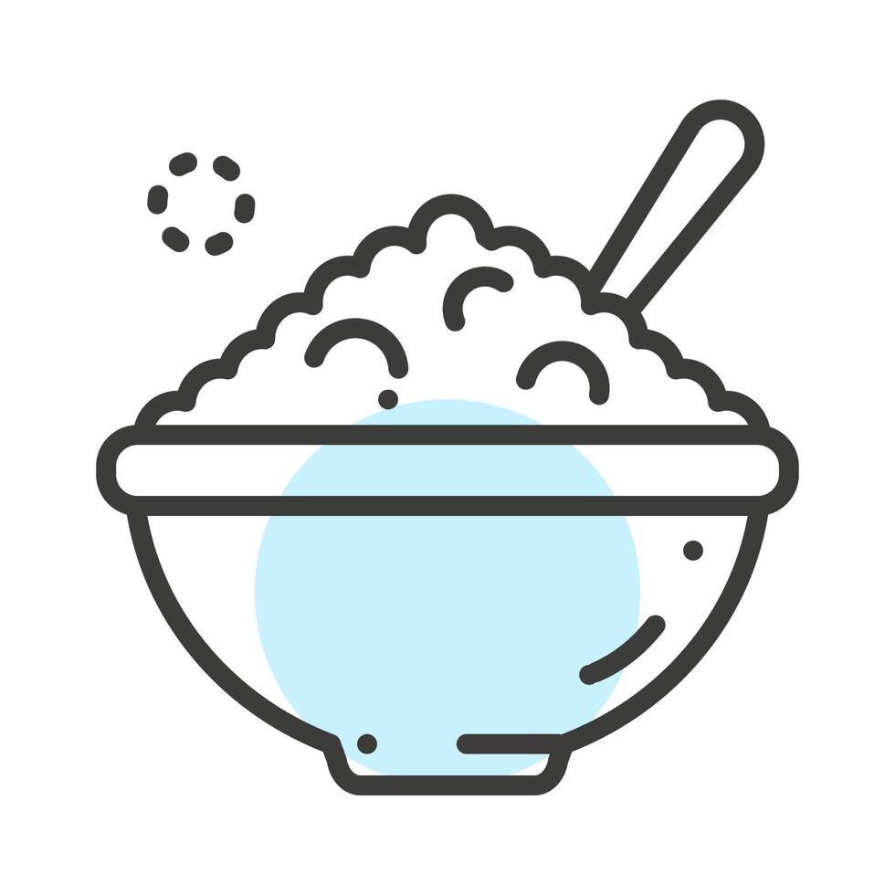 Cottage cheese icon with editable stroke to any thickness vector