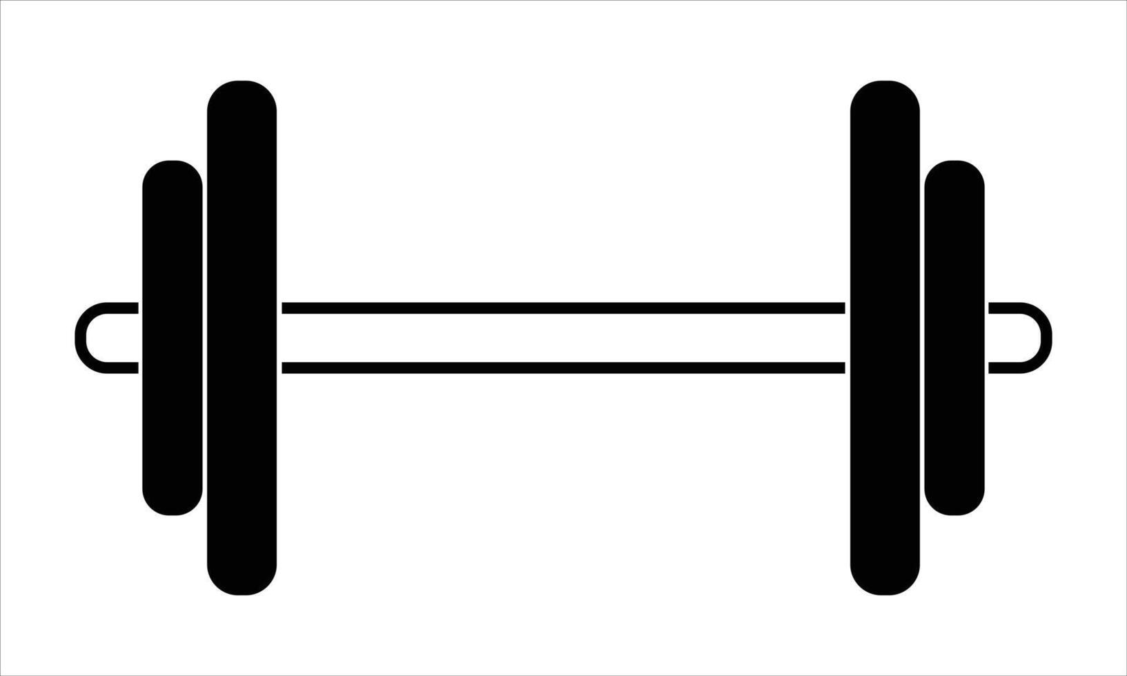 Dumbell silhouette icon vector