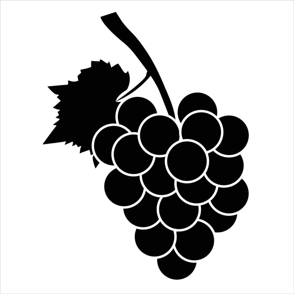 grapes silhouette Illustration vector