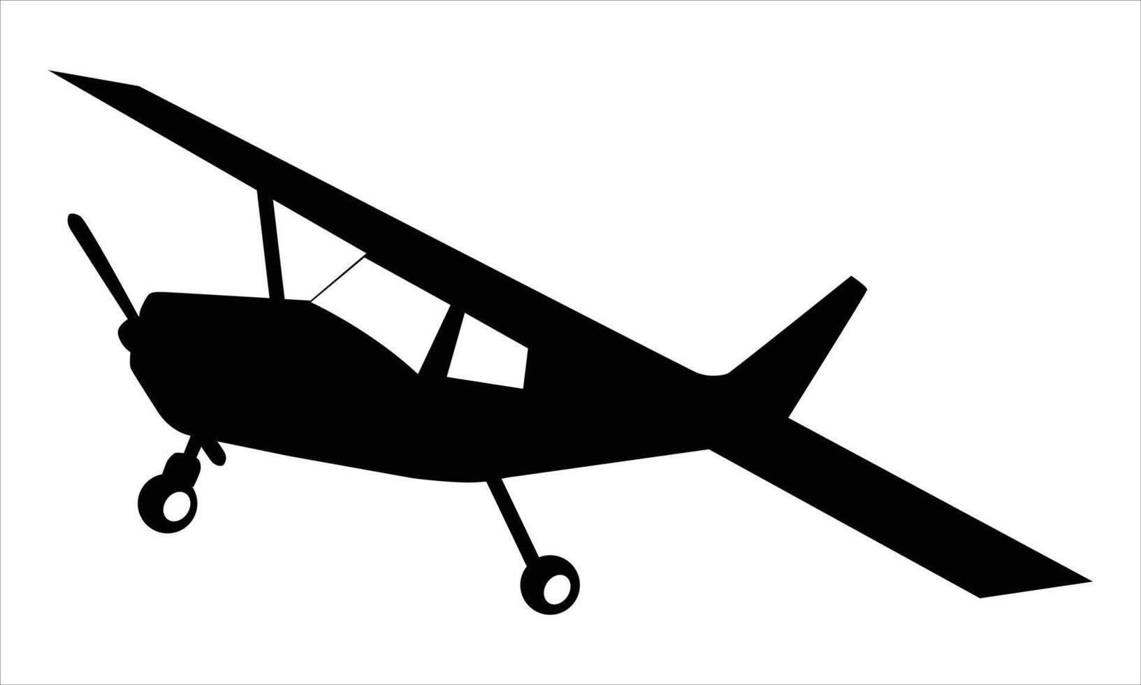 Airplane silhouette over white background vector