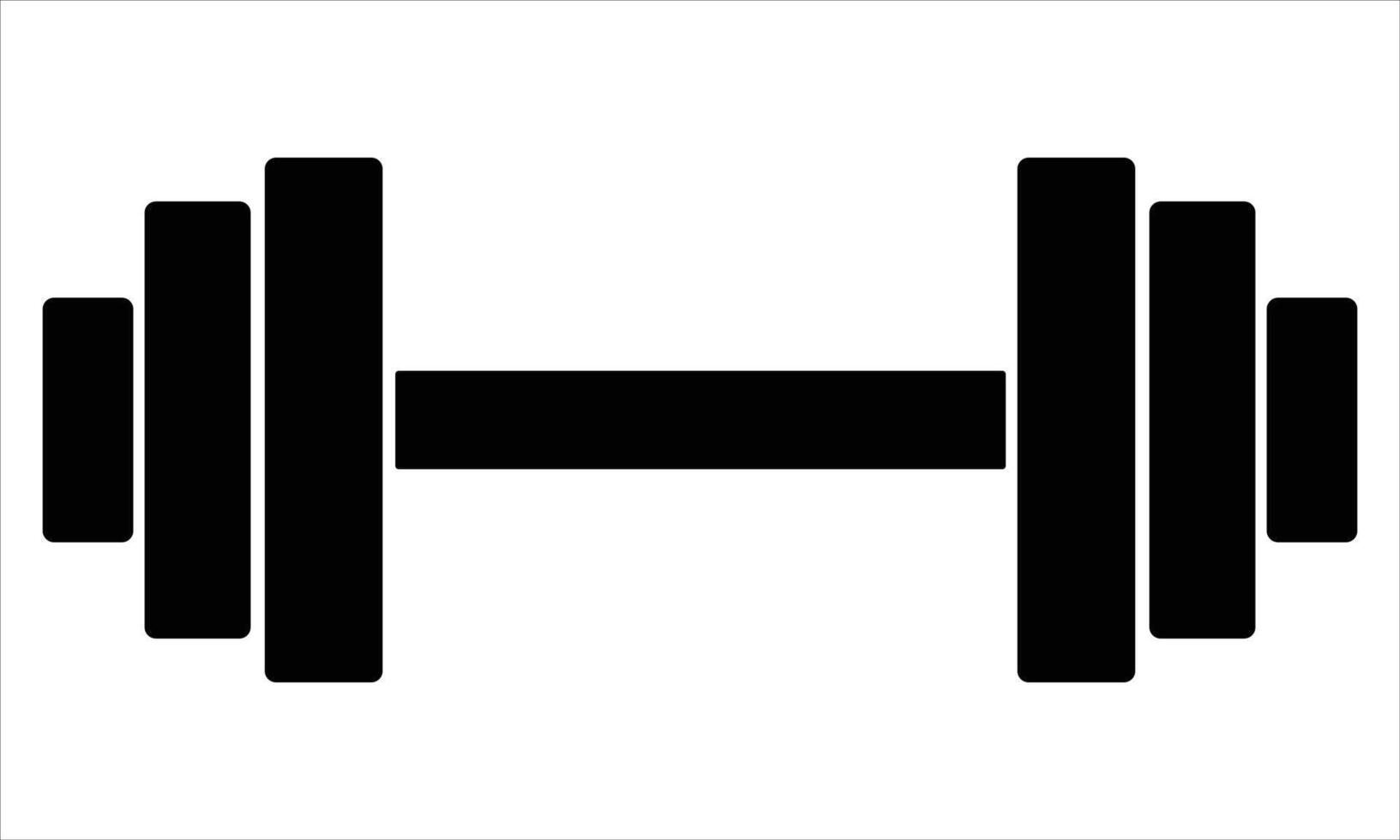 Dumbbell icon on white background vector