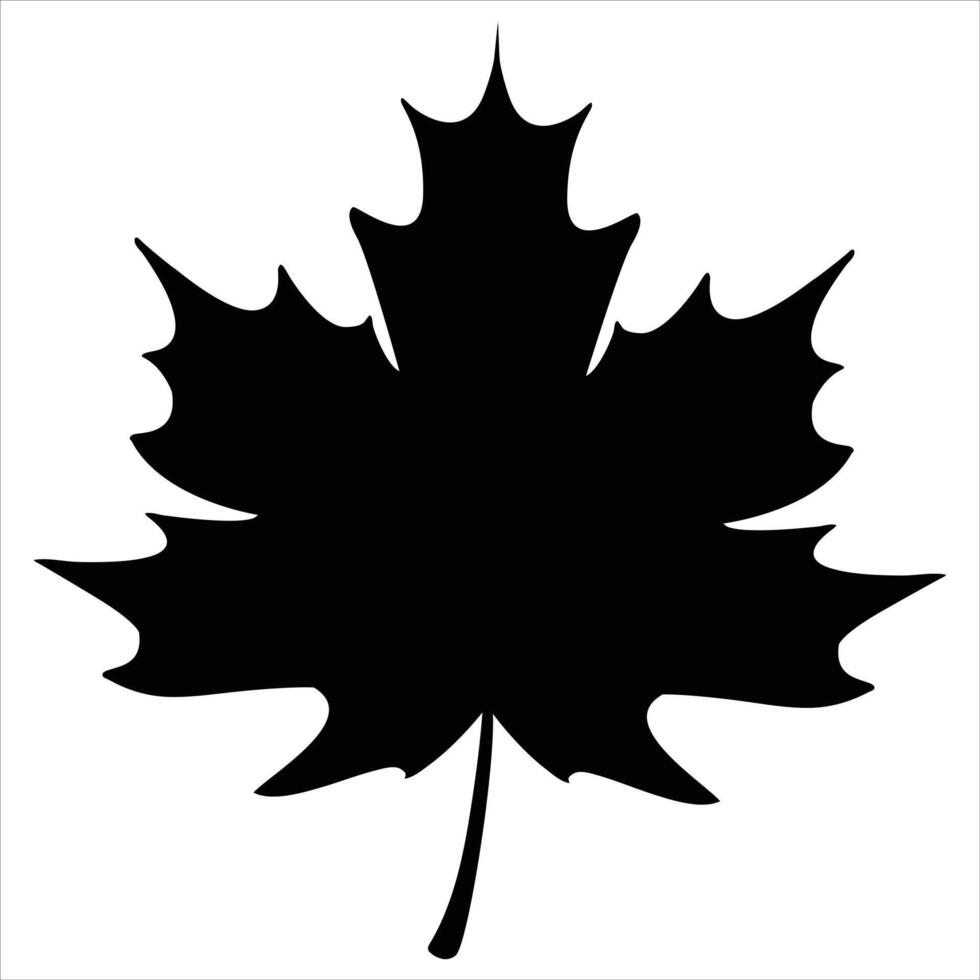 Maple tree silhouette vector