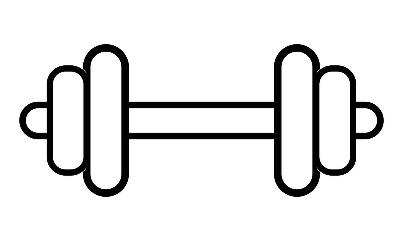 Dumbell liner Illustration on white background vector