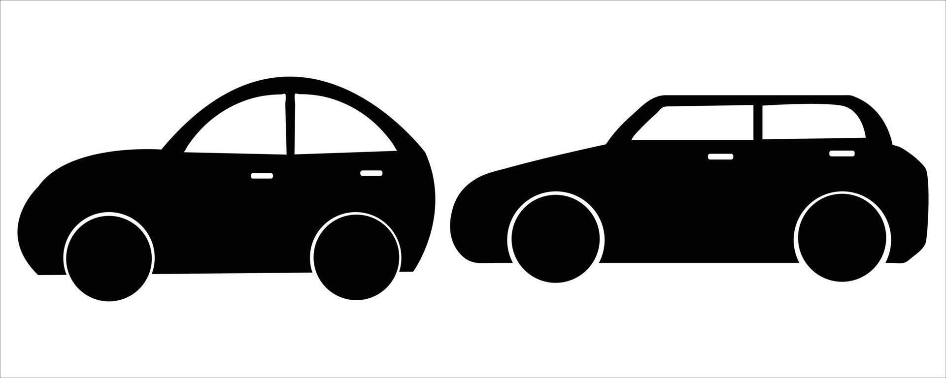 Car silhouettes icon vector