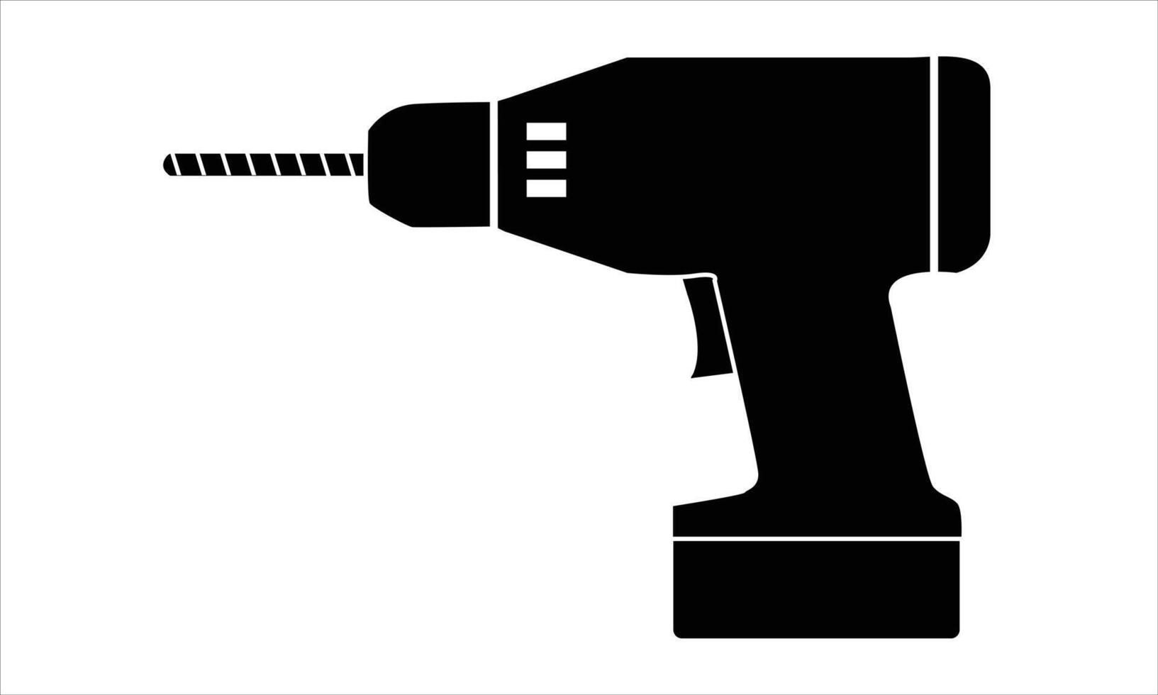 drill machine silhouette vector