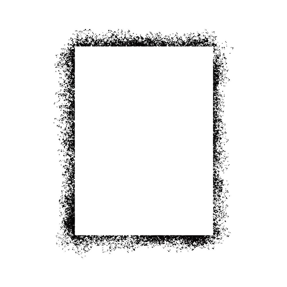 A square frame with black paint on it vector