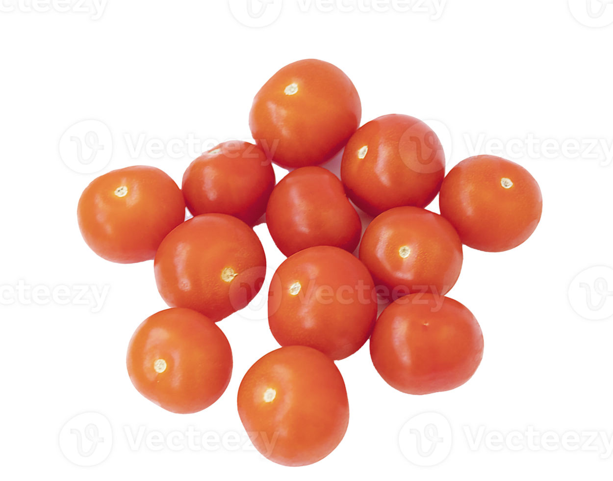 Shot of the cherry tomatoes on the transparent background. Food png