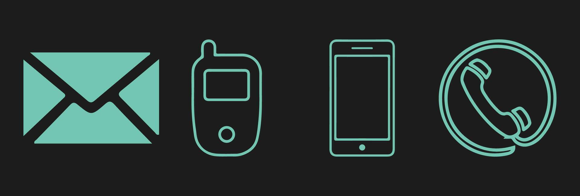 Phone icon set for free download vector