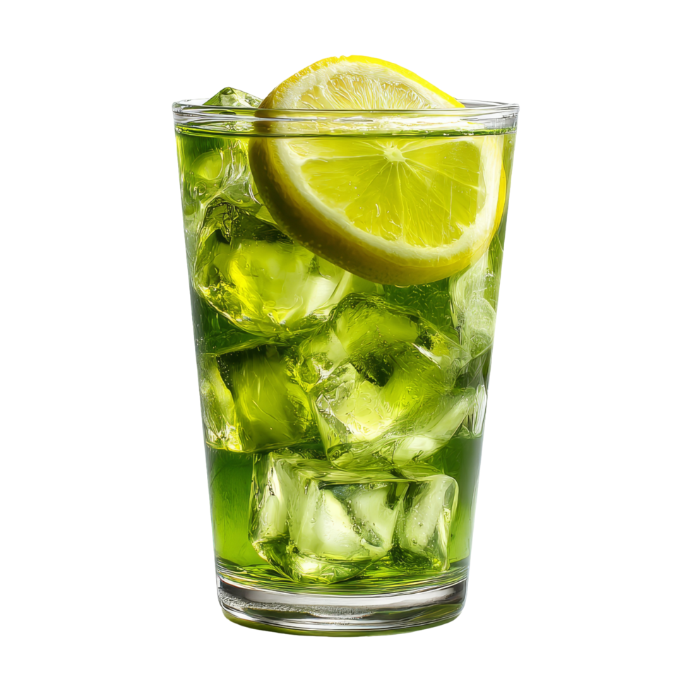 Bright green lemon refreshment png