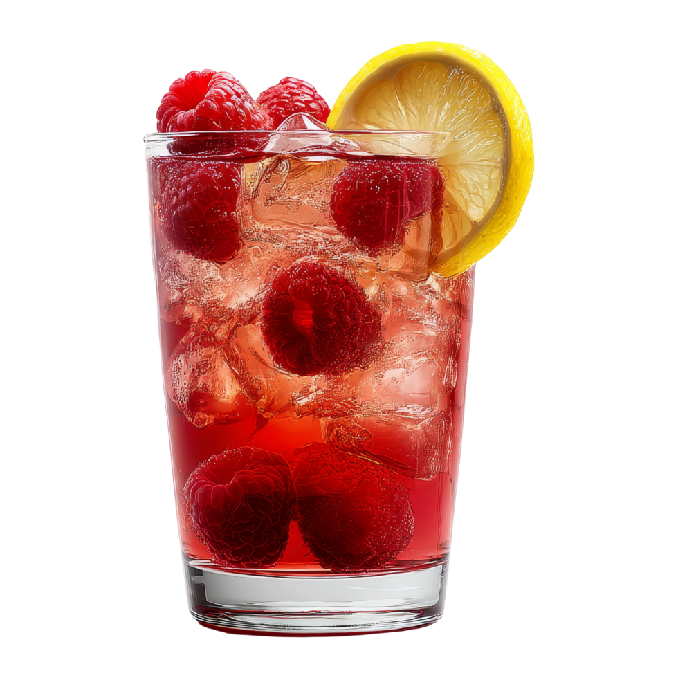 Refreshing raspberry lemonade shot png