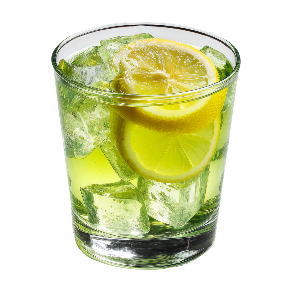 Refreshing lemon drink in glass png
