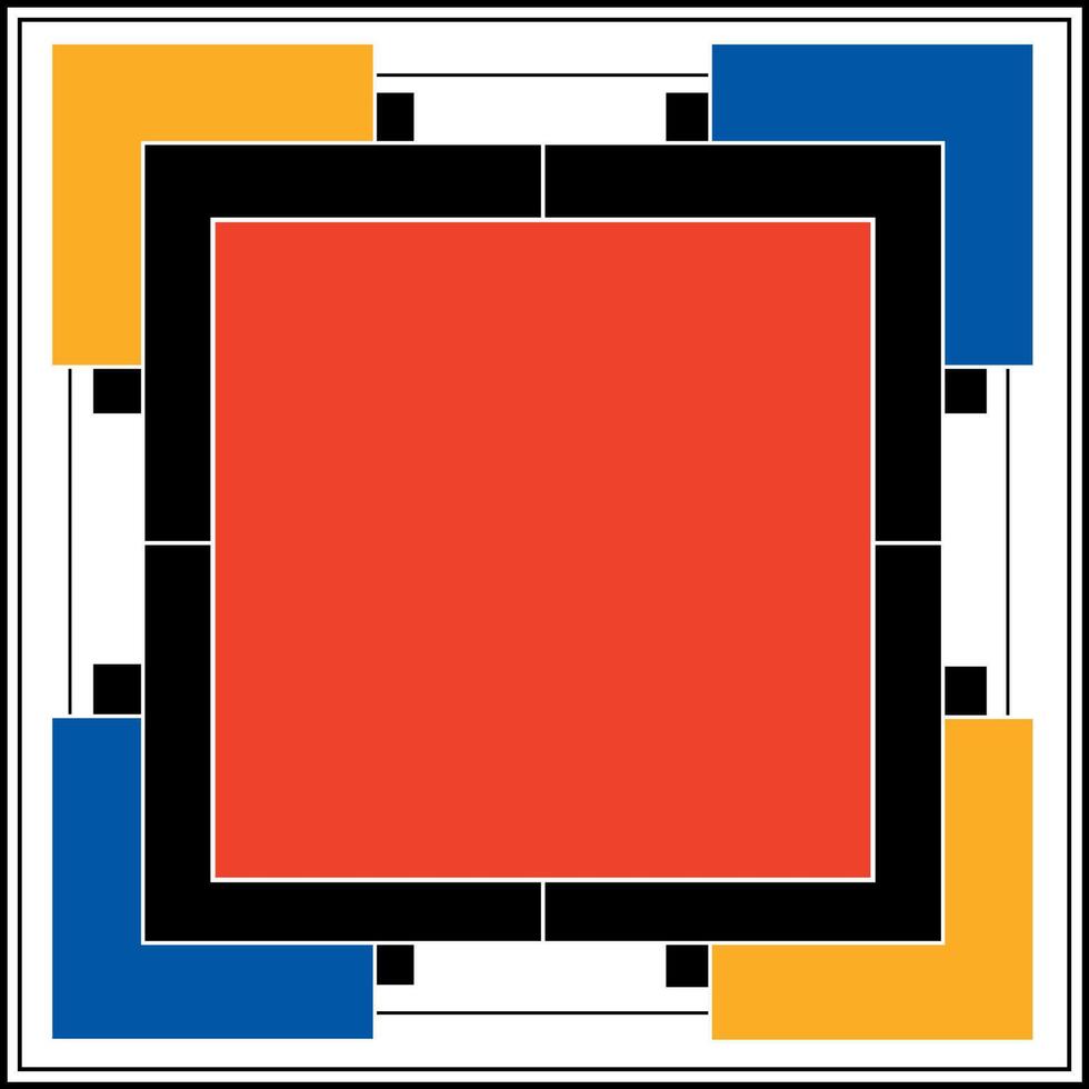 geometric design primary colors squares vector