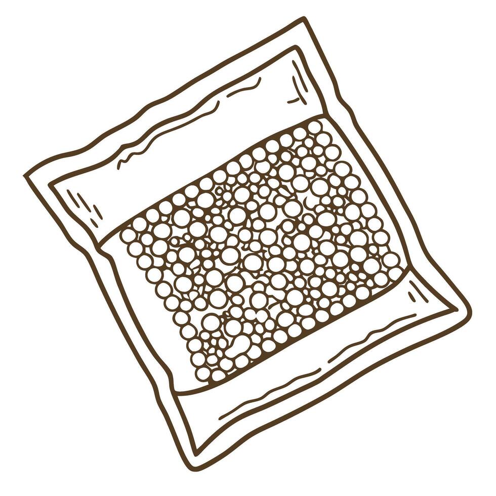 Bubble wrap cushion illustration sketch of protective packaging material vector