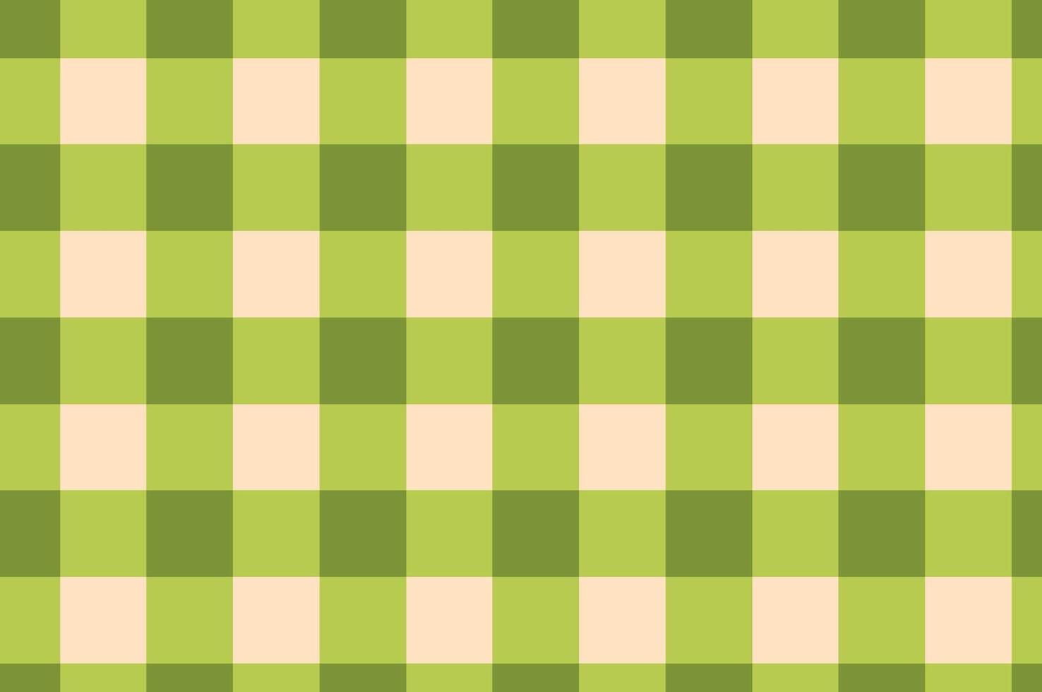 Light green and beige gingham pattern with seamless repeat vector