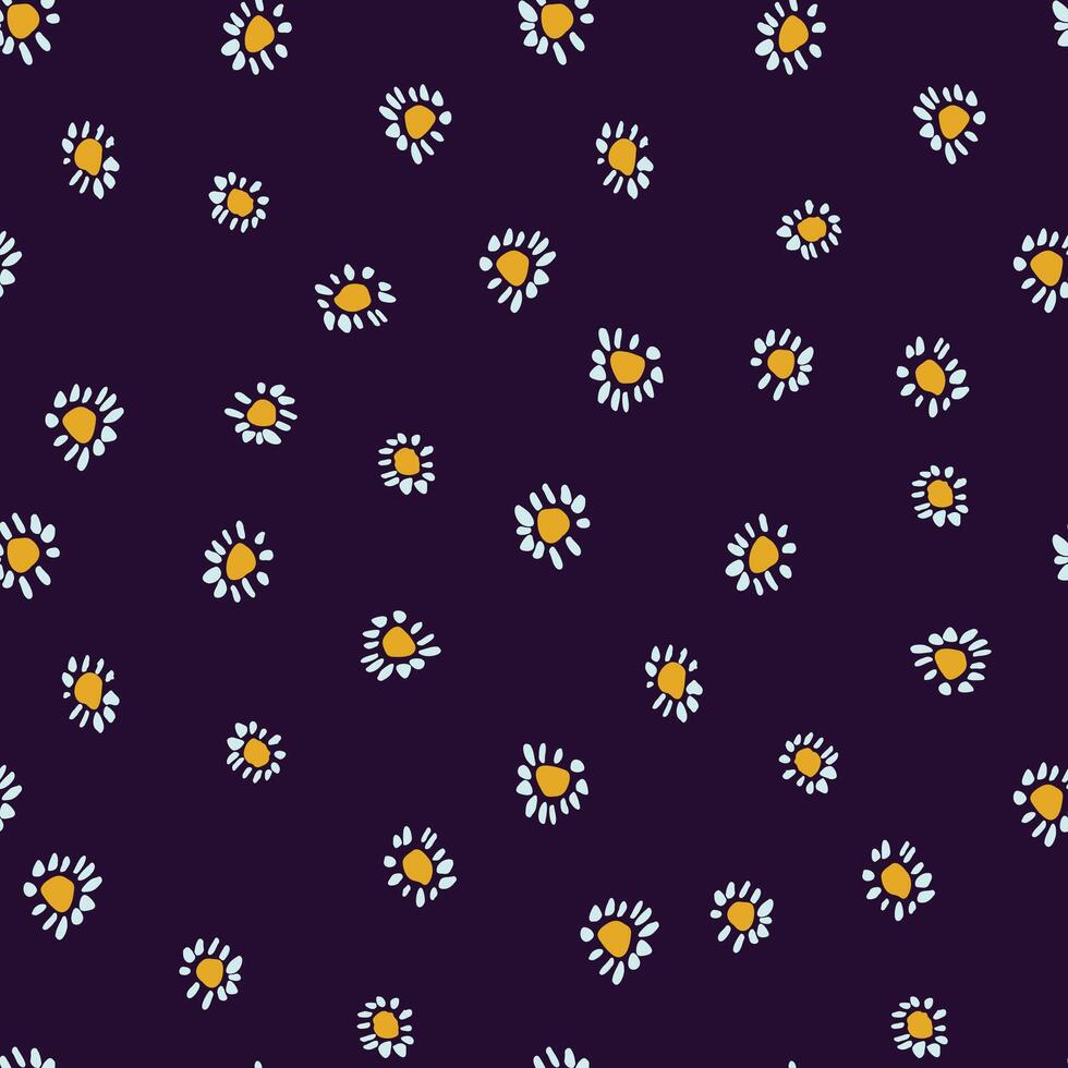 Daisy Field on a Purple Background vector