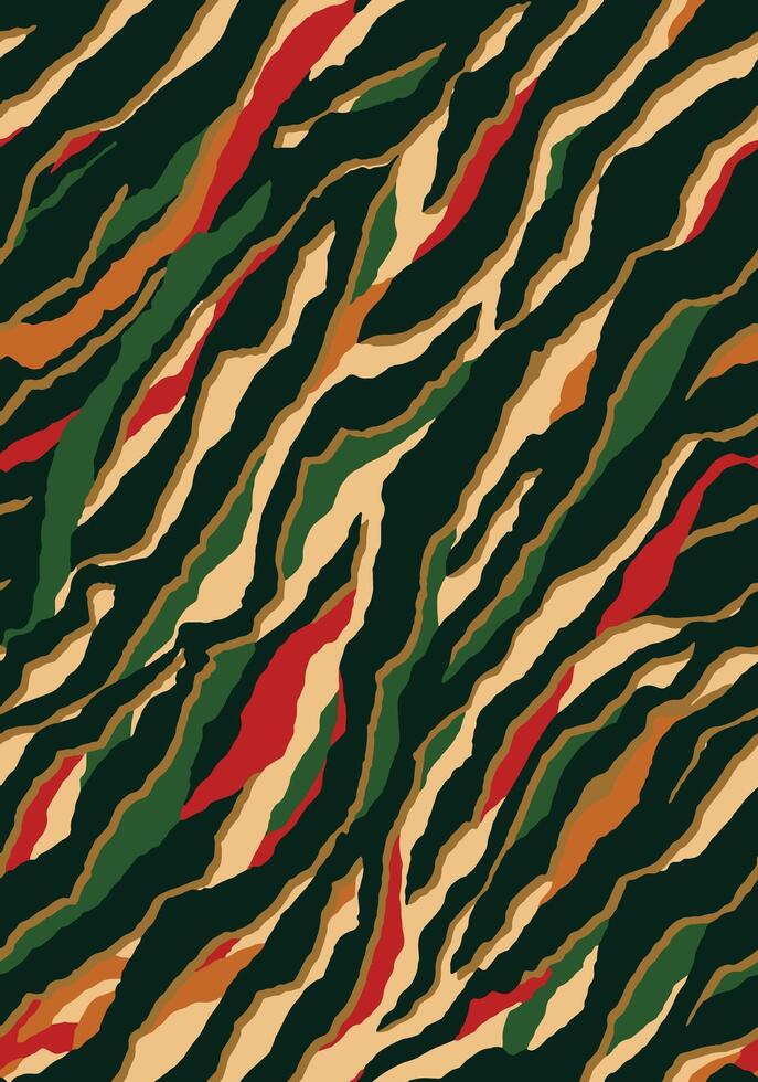 a green, red and brown camouflage pattern vector
