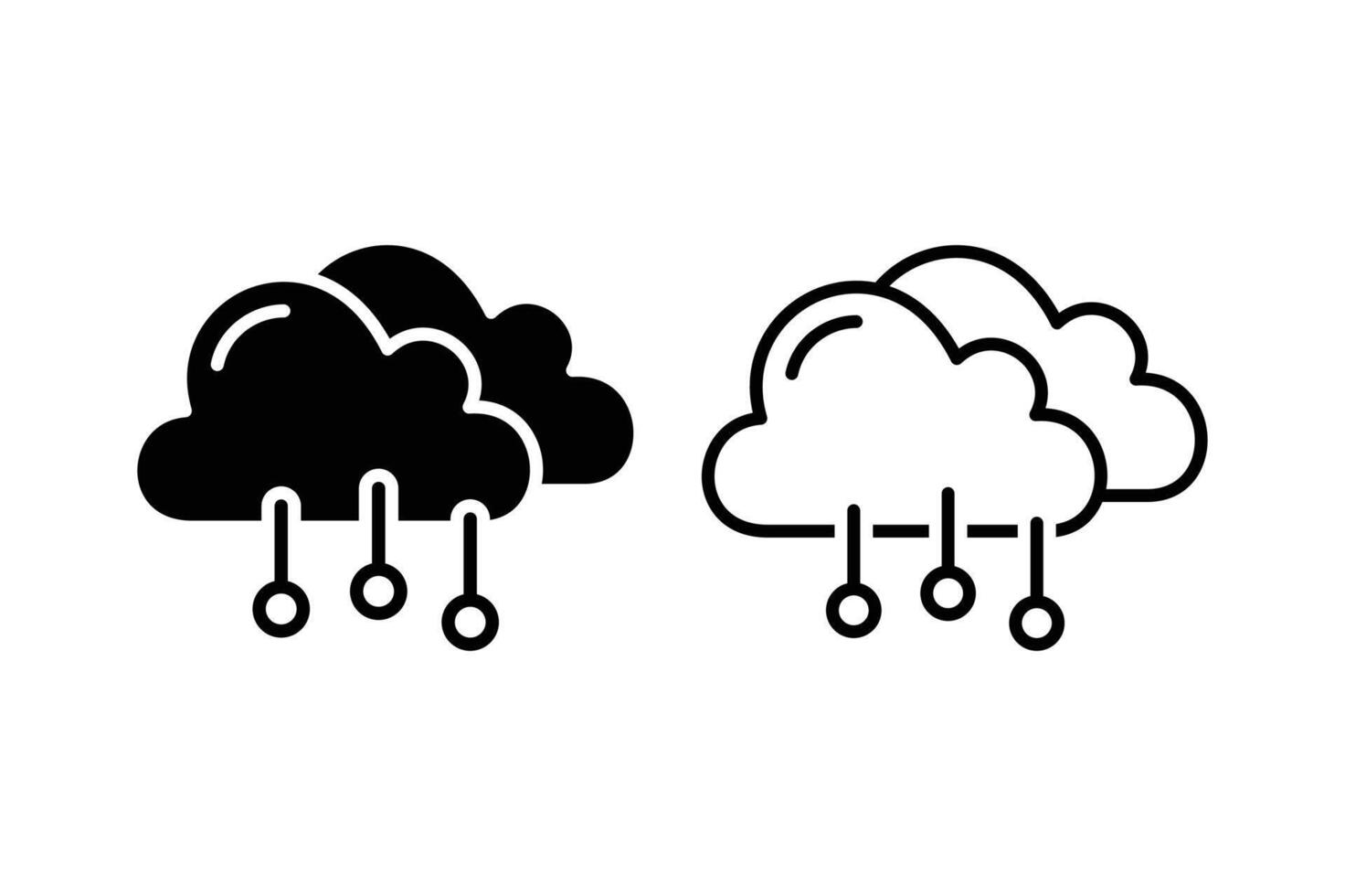 Cloud silhouette icon vector