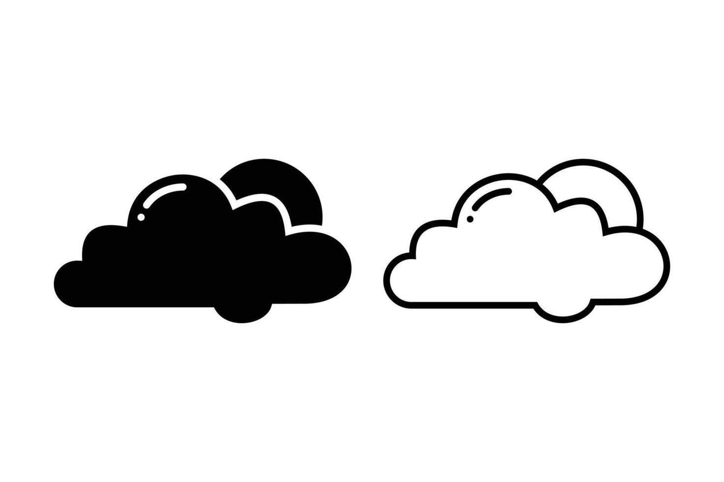 Cloud silhouette Icon Design vector