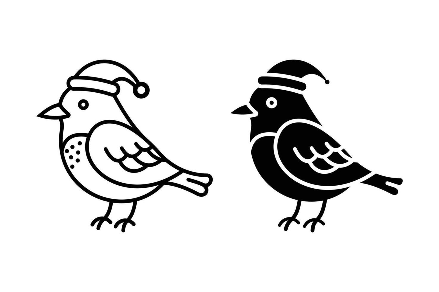 Christmas robin bird vector