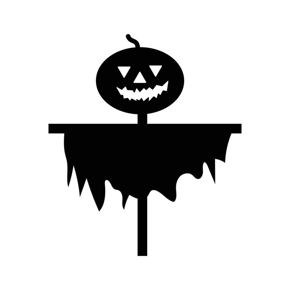 Halloween lantern scarecrow vector