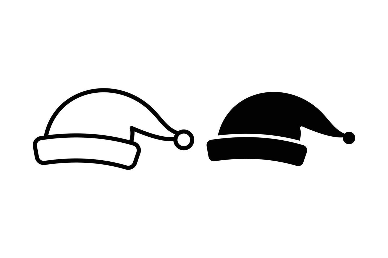 Santa Claus Hat, silhouette art vector