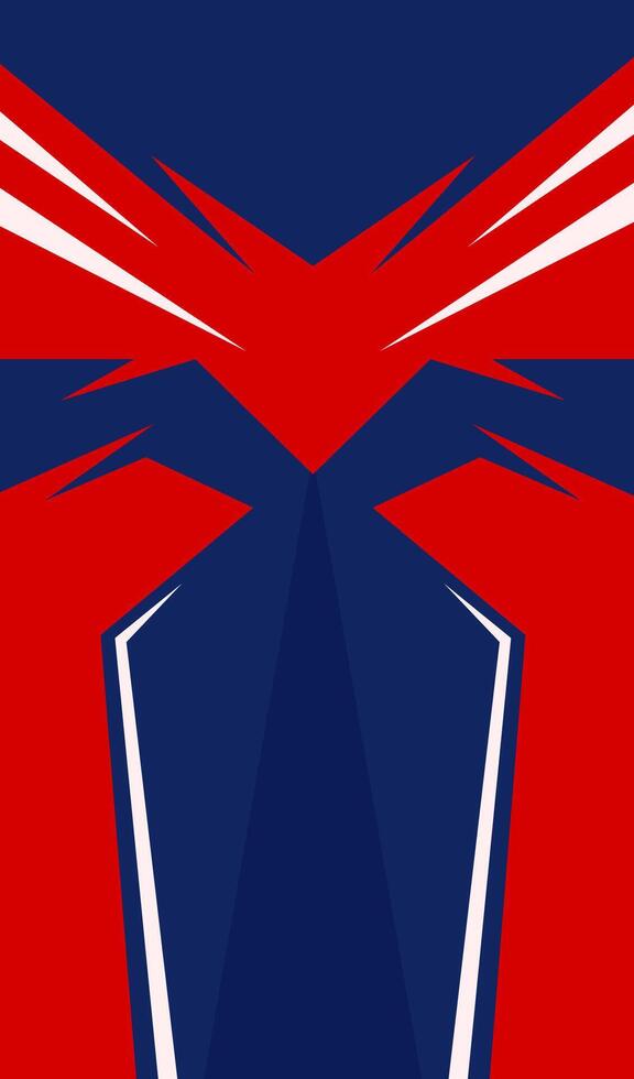 Dynamic Blue and Red Sport Jersey Design. vector