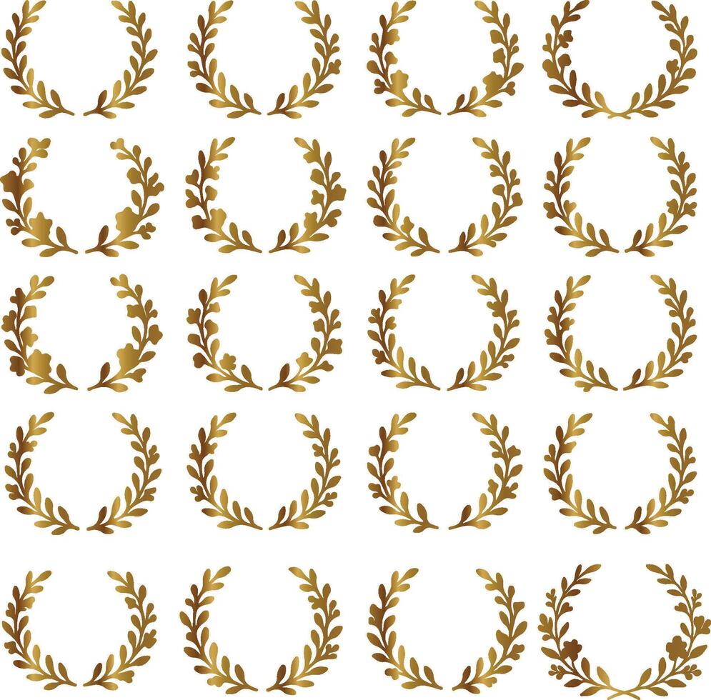 Laurel Wreath floral heraldic element vector