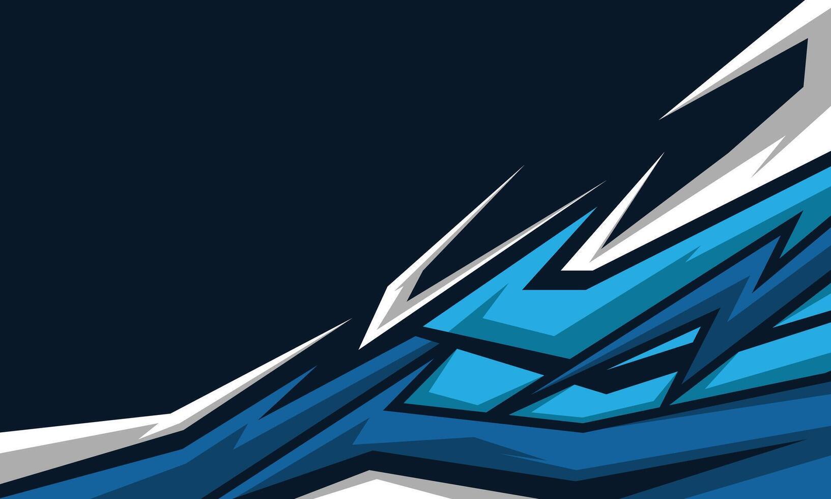 Abstract blue dynamic lines geometric background for car decal vector