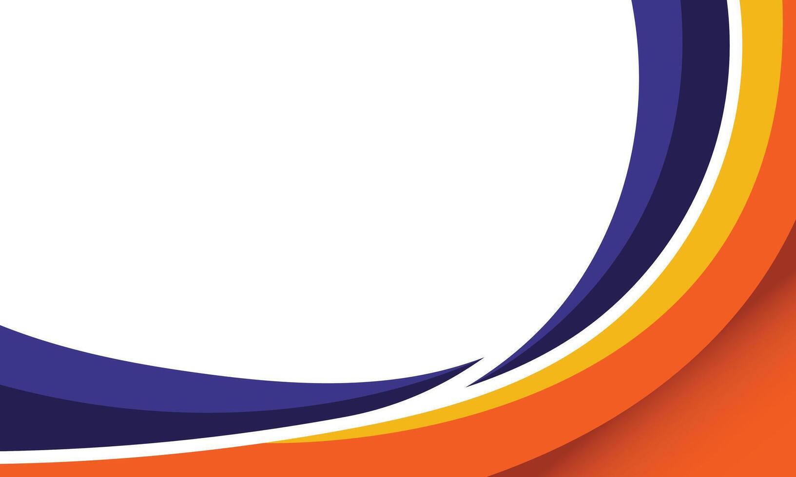 Abstract curved orange and purple geometric lines modern background vector