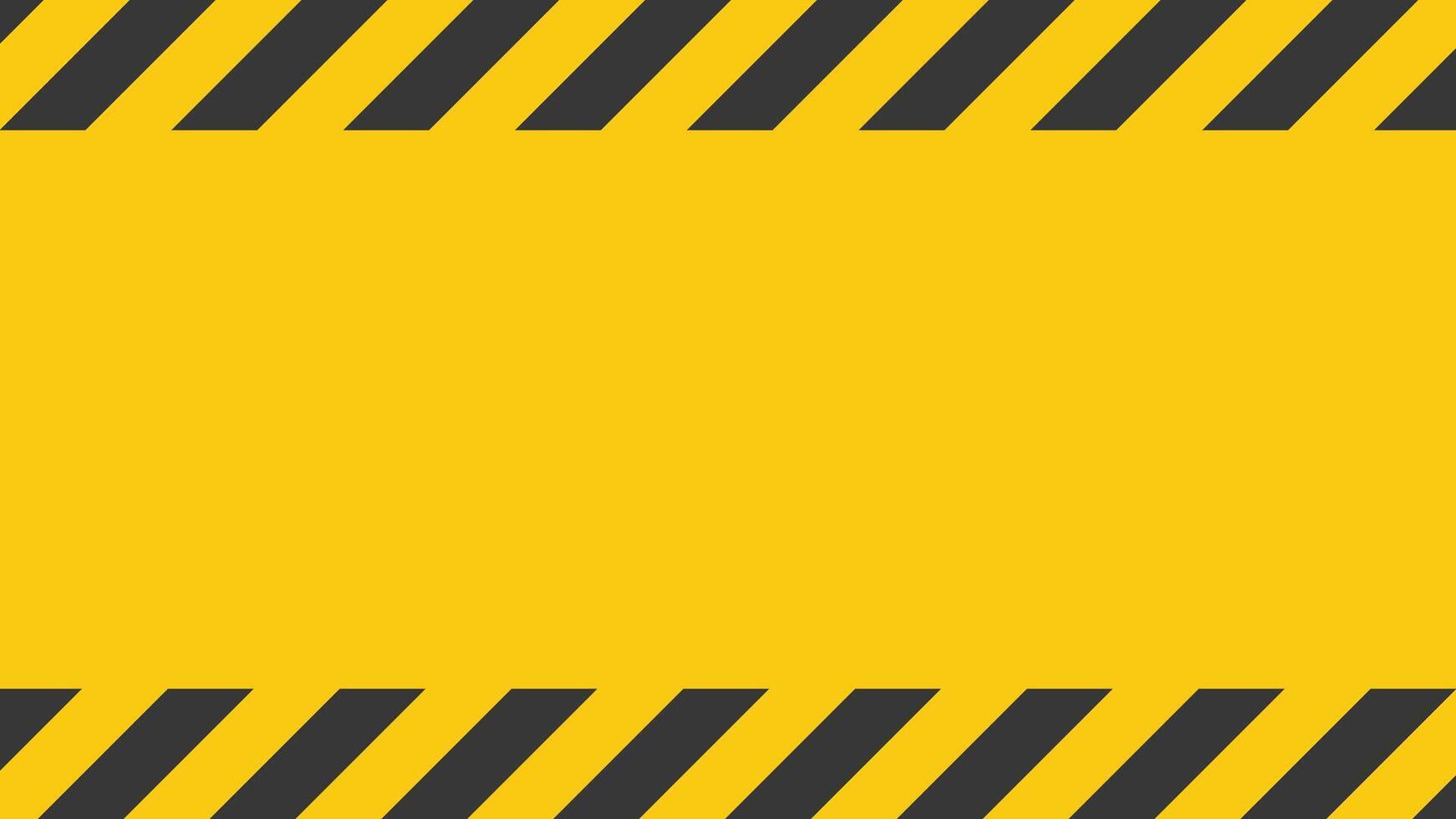 Caution warning background with black and yellow hazard stripes. Construction safety template, attention zone, alert area. Industrial danger design for banner, poster, and web projects. vector