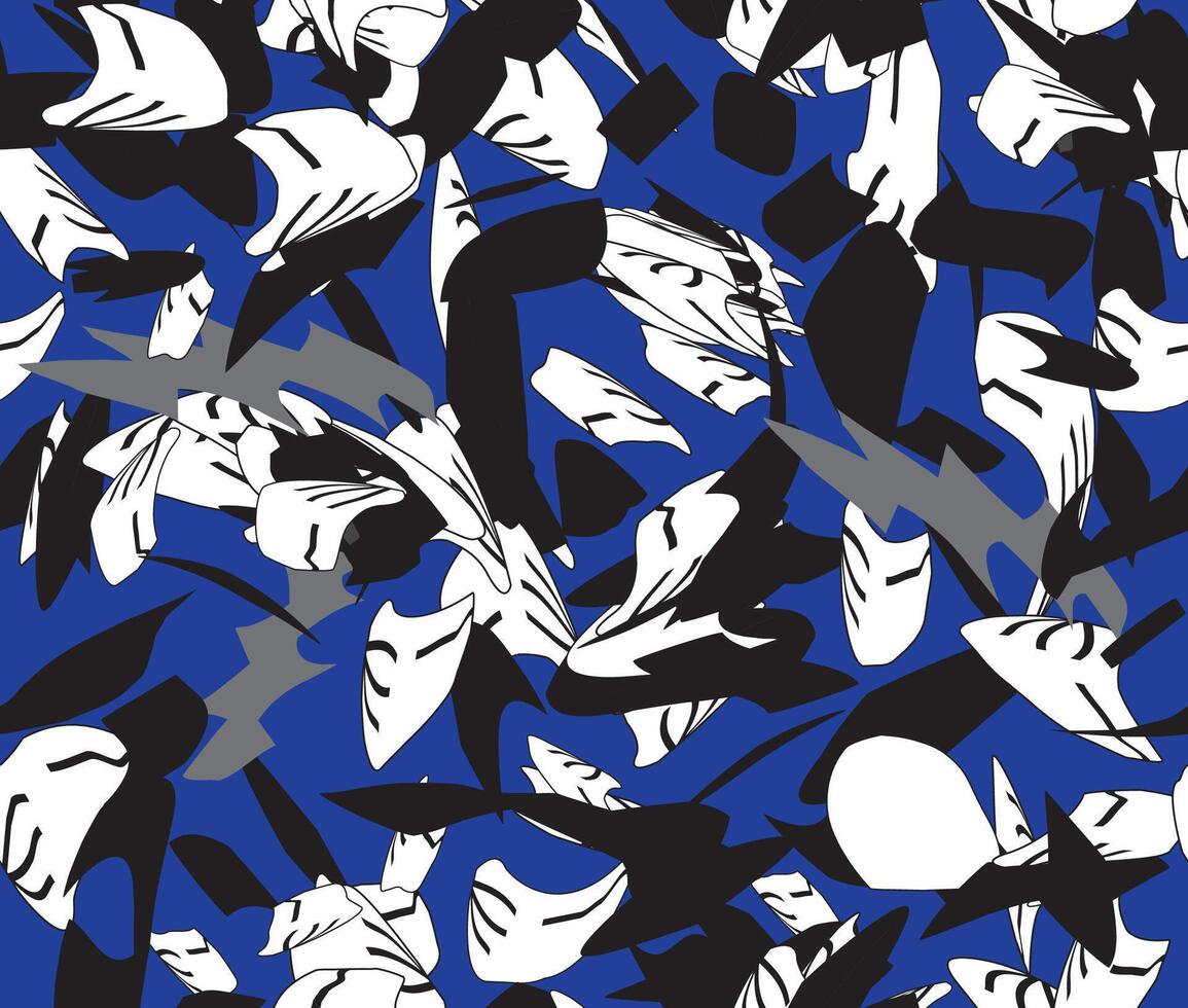 Stylish dotted abstract seamless pattern. Artistic geometric ornamental backdrop. Chaotic ripple blot texture. vector