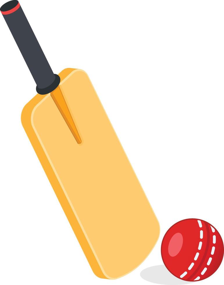 Cricket Bat and Ball Icon vector