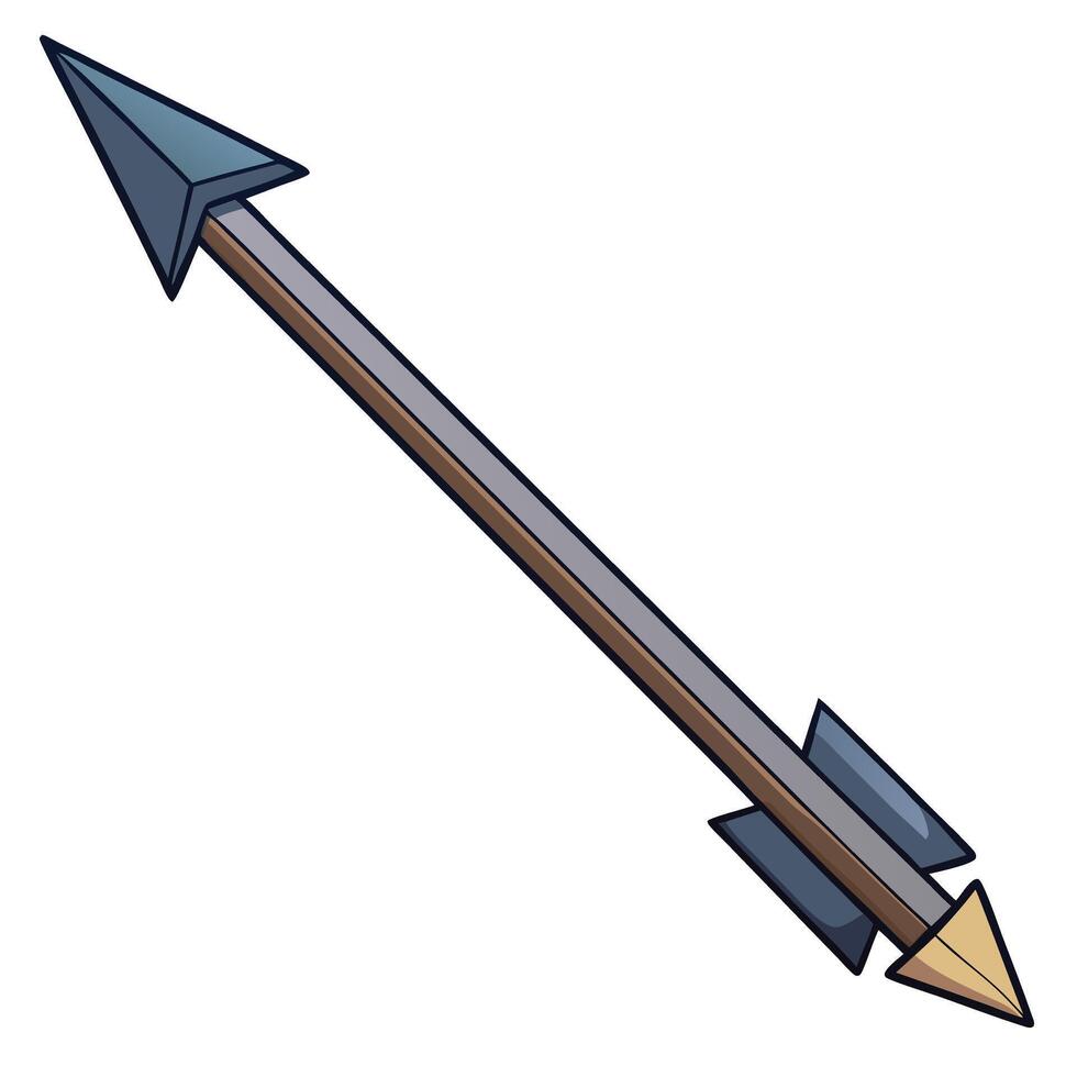 Cartoon Arrow Illustration With Precise Feathering Detail vector