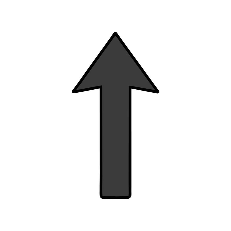 Upward Arrow Simple Flat Design Illustration vector