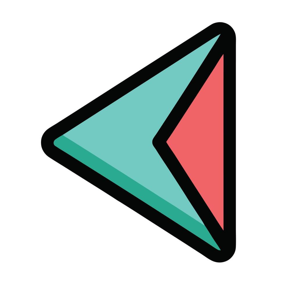 Arrow Pointer Left Simple Navigation Icon Direction Sign vector