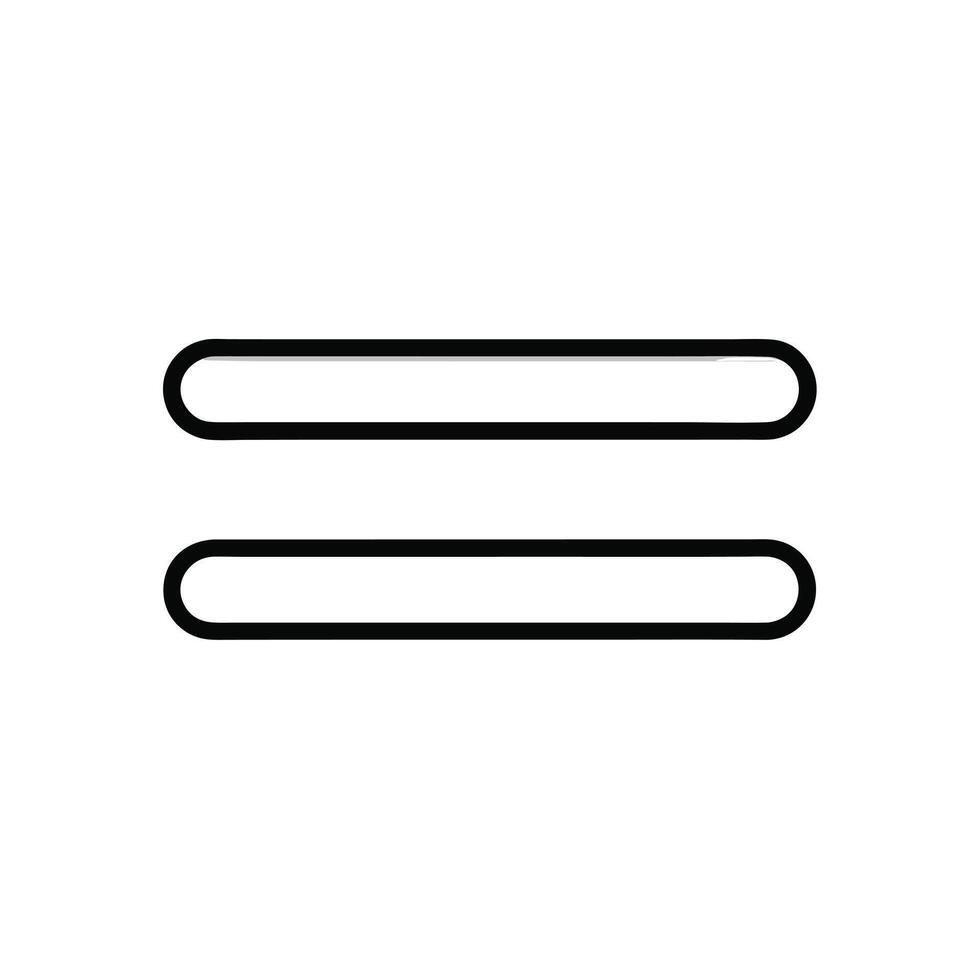 Equals Symbol Icon Sign Illustration Isolated vector