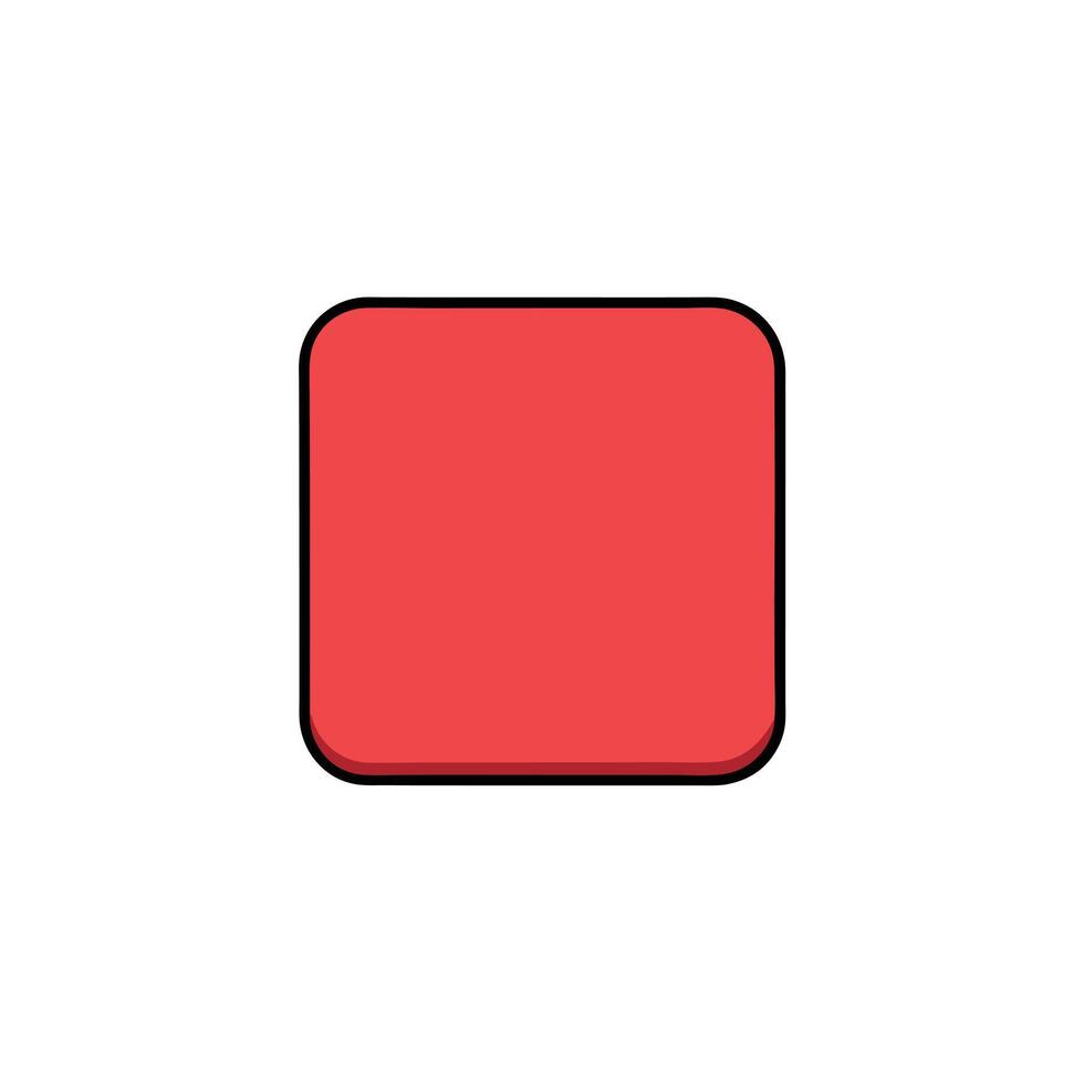 Red Rounded Square Isolated On White Background vector