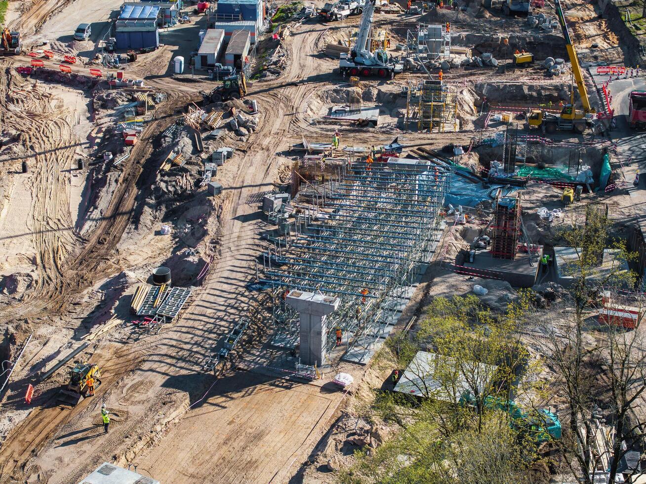 Construction of the new disneyland park in paris, france photo