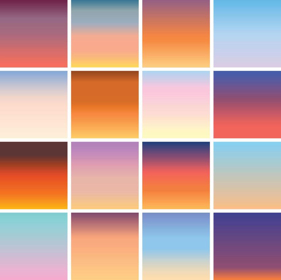 sunrise sunset skies gradient effect backgrounds vector