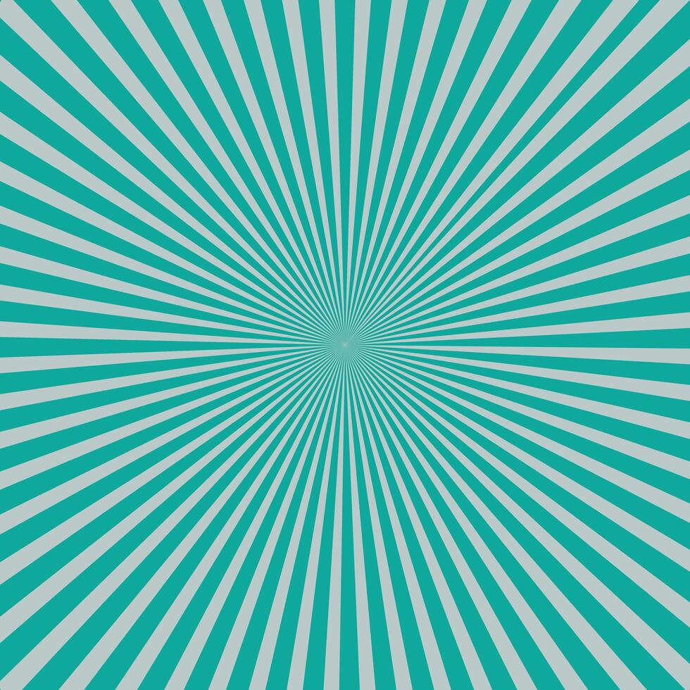 Teal Sunburst with Radial Lines Background vector