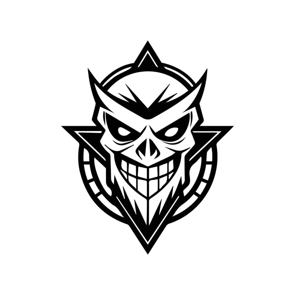 Evil Skull Mascot for Gaming or Horror Themes vector
