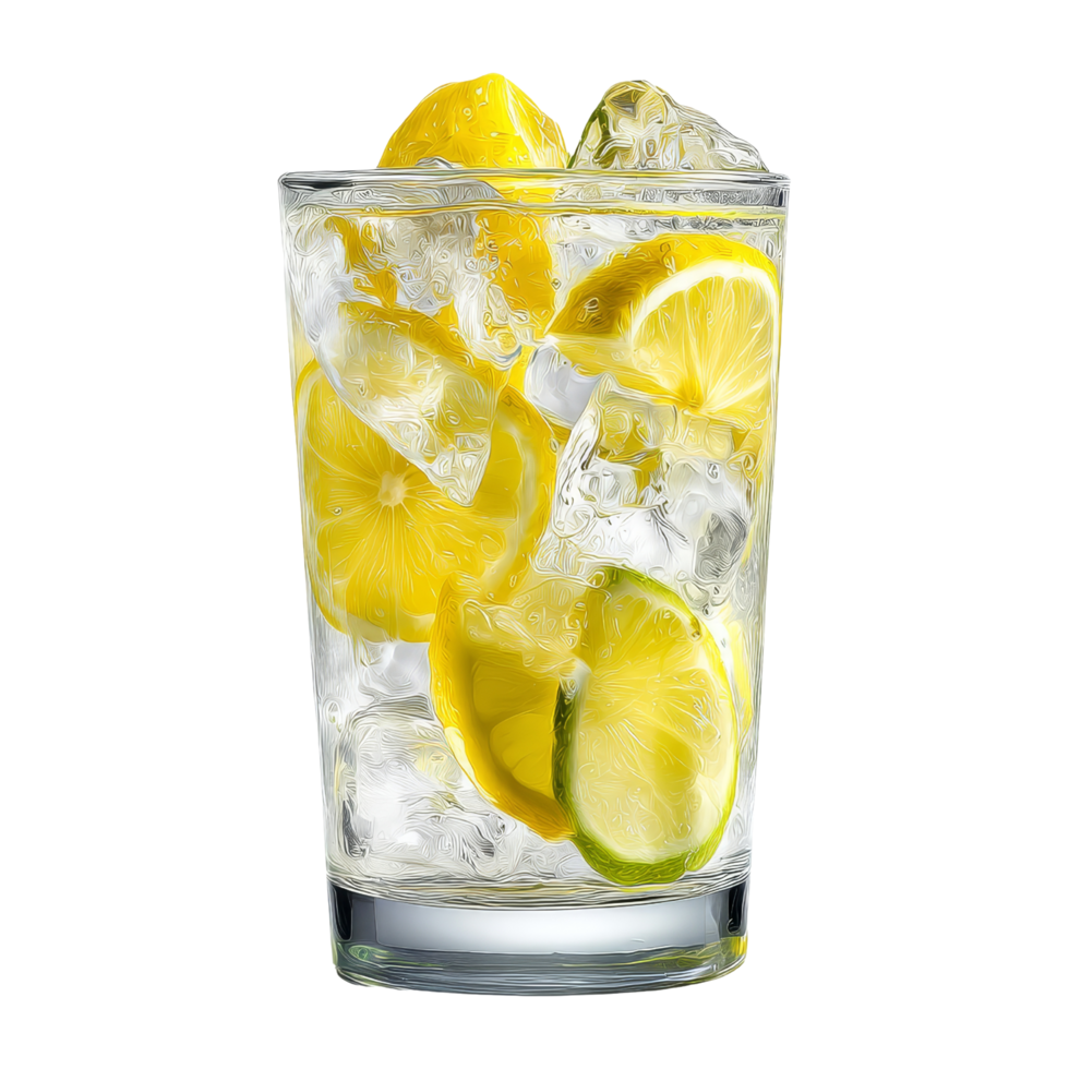 Close-up of lemon lime refreshment png