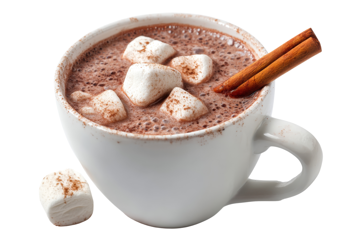 Cozy cocoa delight with marshmallows png