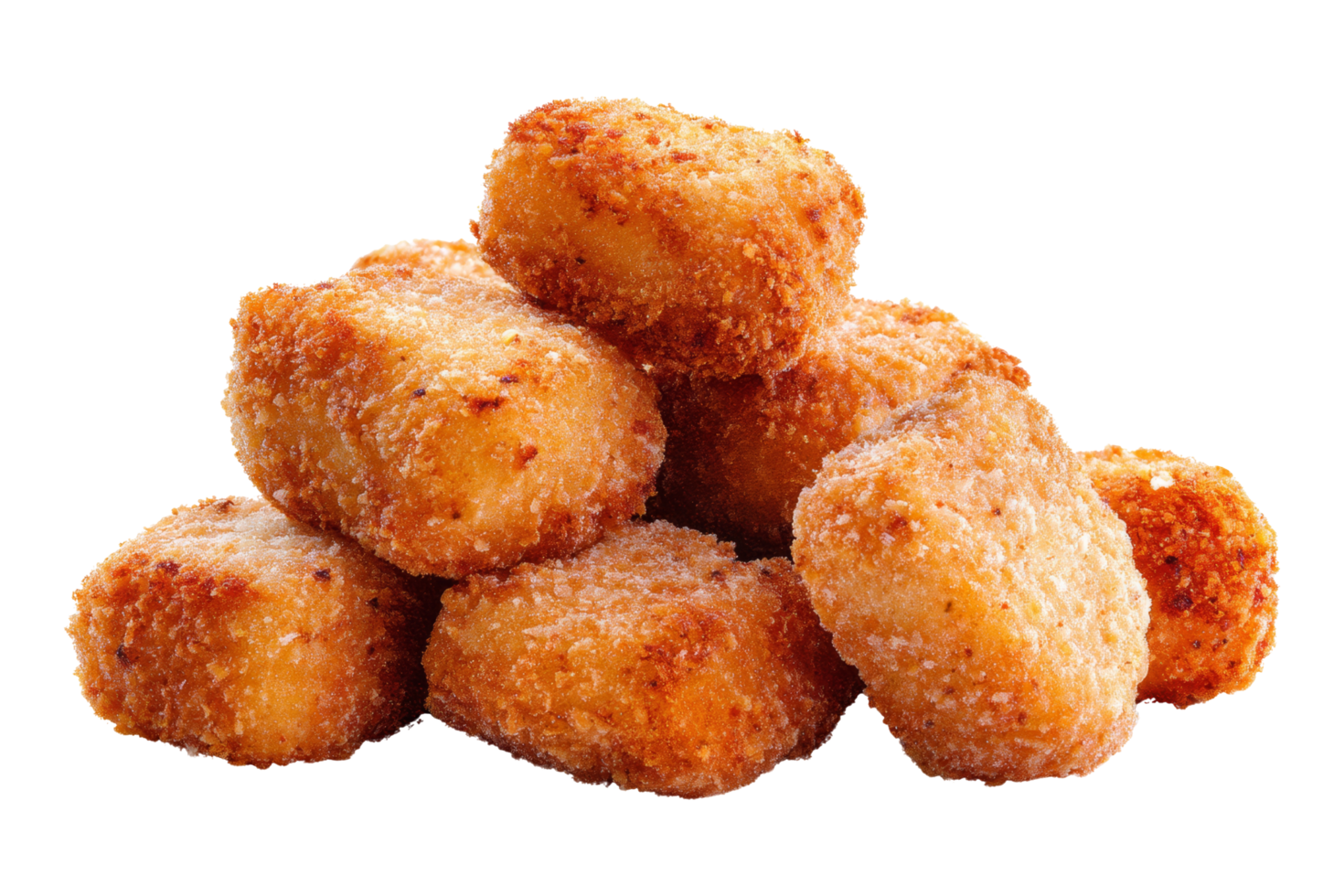 Close-up crispy chicken nuggets png