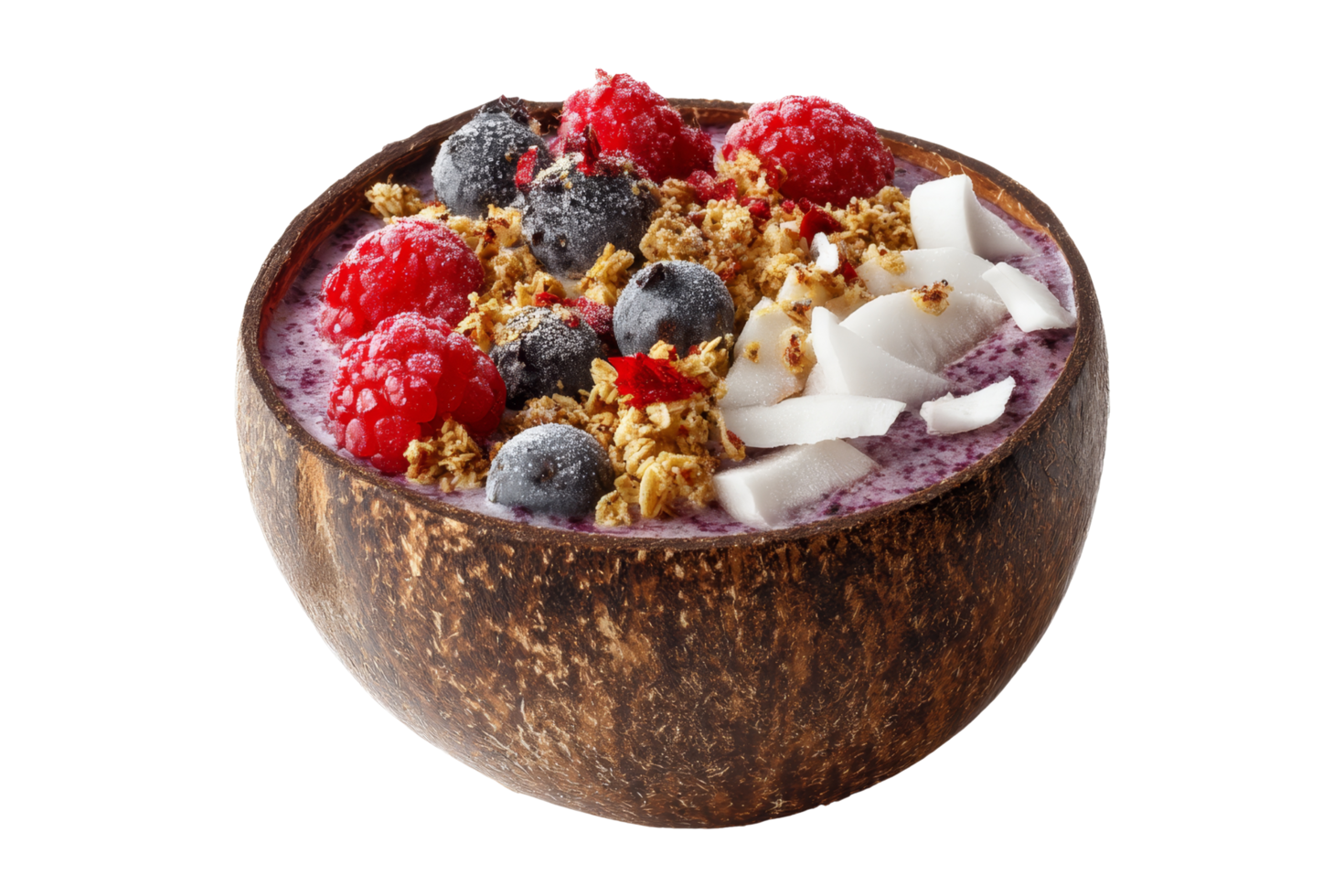 Top-down nutrition smoothie bowl png