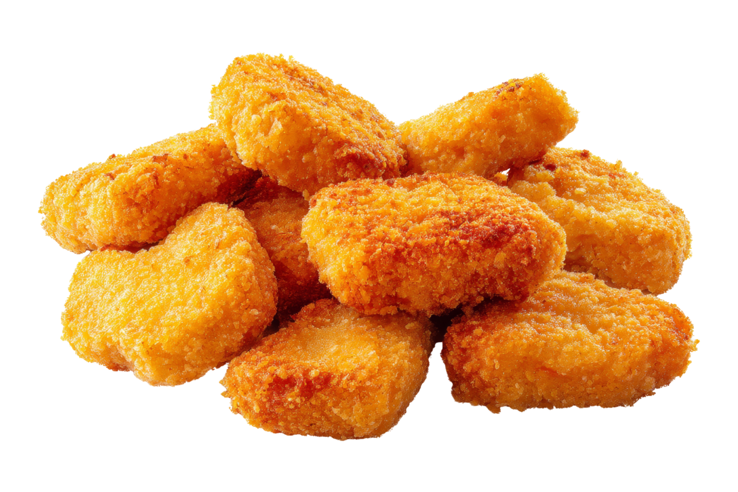 Crispy chicken nuggets close-up png